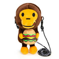 BAPE BABY MILO HAMBURGER PLUSH MOBILE BAG - BROWN (25SS)